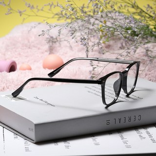 OU 抗藍光亮面粗框眼鏡 B163