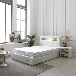 세진침대 데일리 LED 모션베드 프레임 방문설치, 펄크림화이트