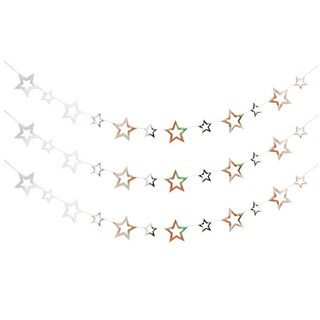 파티공구 스타 파티 가랜드, 실버, 3개