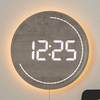 FLaiTO 第3代背光圓形LED壁鐘, 大理石紋