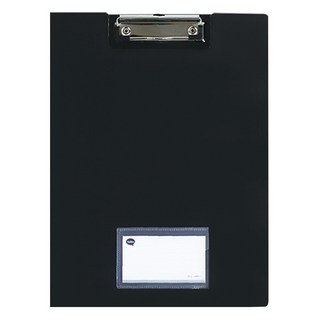 珠友文化 PP丹麥夾 附名片袋 A4, 黑色, 1個