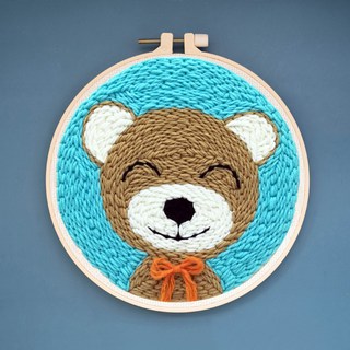 戳戳針刺繡套組, 1套, 微笑小熊