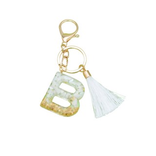 MJ 耳機保護套 手機掛繩 字母縮寫 流蘇裝飾 鑰匙圈, B, 1個