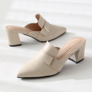 dangolunni 女款 Hilda 尖頭細跟穆勒樂福鞋 7cm