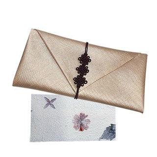 파우치형 매듭보자기 용돈봉투 + 압화한지봉투 랜덤발송, 베이지, 1개