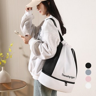 Elsso 運動防水鞋子收納健身後背包, 1個, 白色