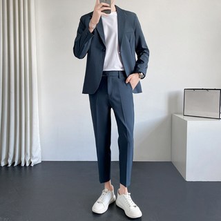 男款Inpyo's商務休閒西裝外套+長褲套裝