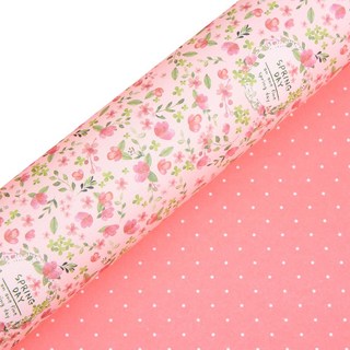 復古花卉雙面萊妮包裝紙 - 春日, 10個