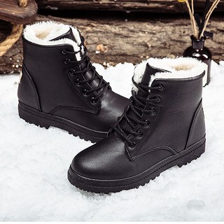 Market A 皮革經典男女通用絲絨馬丁靴