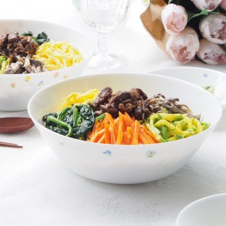 Bacile 歐風洋甘菊冷麵碗, 白色, 1個