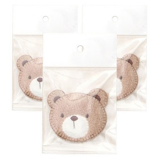 科哈斯身份證 縫製布章, 3片, 棕色的