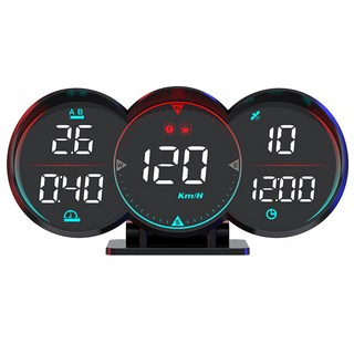 領先者 G17 GPS定位 LED大字體 HUD多功能抬頭顯示器, 1個, 黑色