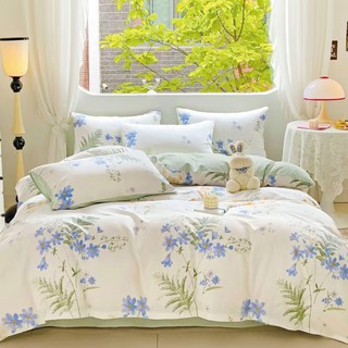 Pure One 100%純棉床包枕套3件組 台灣製