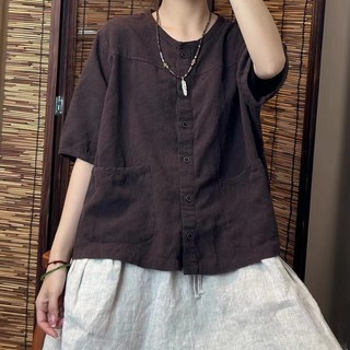 ATTERLIC Maril 復古亨利領七分袖女衫 10446