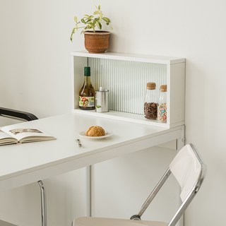 woodray Milky 廚房中島玻璃隔板 600, 白色