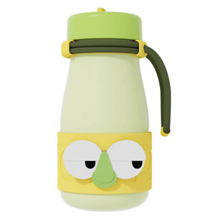 Rhino.life 大眼犀系列 趣彩便攜吸管杯, 奶蓋綠, 1個, 650ml