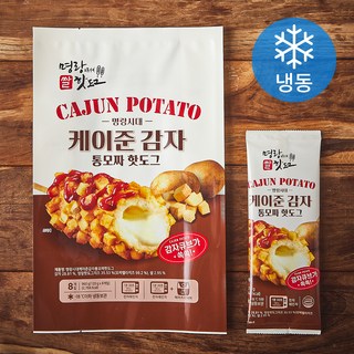 명랑시대 케이준 감자 통모짜 핫도그 (냉동), 120g, 1개, 8개입