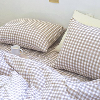 LucidSleep 韓國製柔軟夢幻格紋四季枕頭套