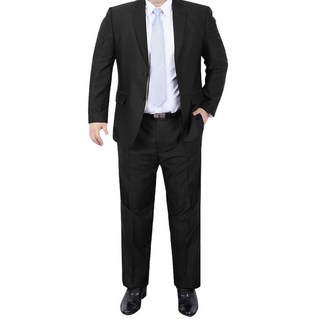 JEJE HOMME 男士大尺碼正式微光澤單褶雙釦西裝上下身套裝