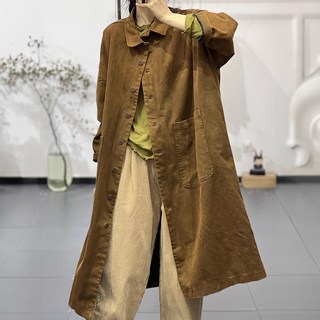 ATTERLIC Bellarx 復古長版襯衫式Oversize風衣外套 10719