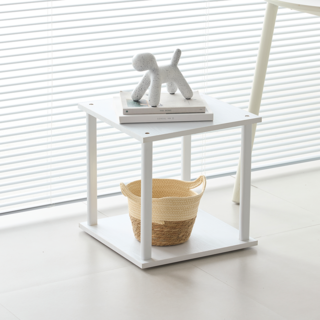 데코퍼니쳐 아론 다용도 인테리어 수납 선반 400, 내추럴 화이트, 2단