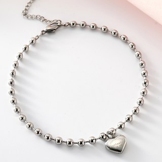 NOID-B 醫療鋼圓潤愛心簡約圓珠鍊腳鍊