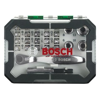 BOSCH 博世 台灣公司貨 棘輪起子頭組26件式 2607017322, 1組