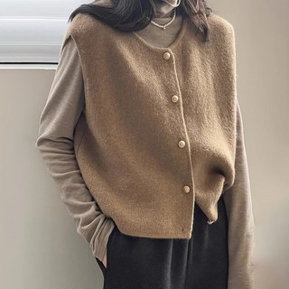 MarketA 女性Berry鈕扣針織背心