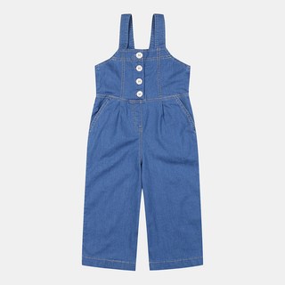 Cindy kids 女童八分牛仔吊帶褲 CITJ20305