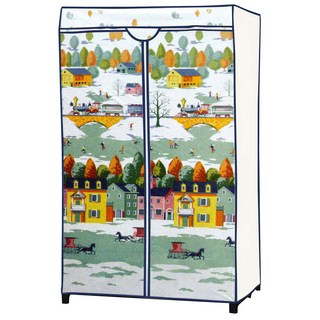 三和牌 掛得多EWK型DIY收納衣櫥 布架合裝 台灣製, 鐵橋風光