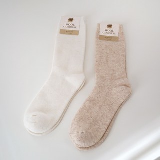 Vavisoo 女性專用 Dellin 高級羊毛喀什米爾長筒冬襪 2雙入