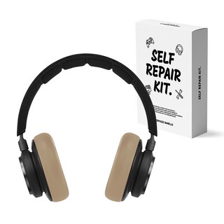 SPACE SHIELD Bang & Olufsen Beoplay H7 相容耳機耳罩保護套 束帶式 2入, 1套, 米色, 單一商品