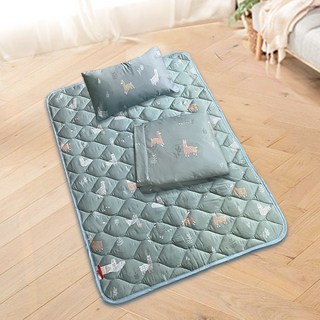 A-ONE 萊賽爾天絲 兒童睡墊 + 涼被 + 兒童枕3件組 3M吸濕排汗 台灣製, 草原童樂會