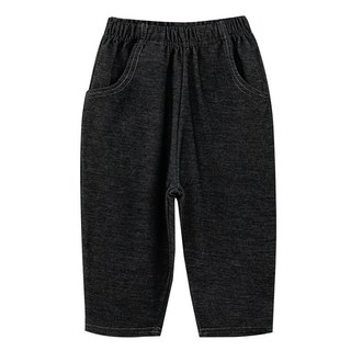 孩童鬆緊帶素色長褲