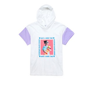 女童 CC데이꼼므 連帽短袖T恤 CCT32UTS