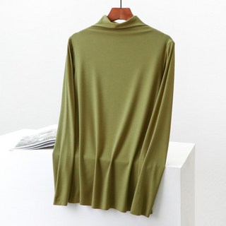 星星款修身莫代爾半高領孕婦長袖T恤