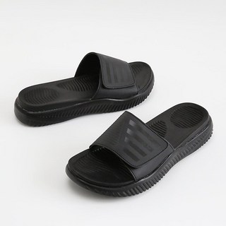 JACK&JILL 運動風雙層氣墊魔鬼氈拖鞋 JB4100, 300-305, 全黑