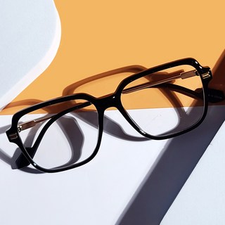 TheBrille 大尺寸方形時尚日常防紫外線防藍光粗框眼鏡 5586