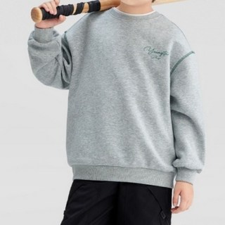 EYOUMONG Oversize圓領字母長袖大學T恤 E6S195