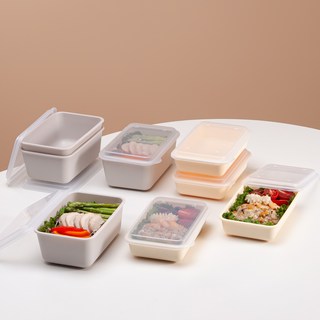 아띠홈 밀프렙 듀얼사이즈 1단 도시락 2종 x 4p 세트, 크림, 버터, 1세트