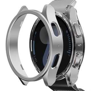 칸탐 갤럭시워치 하드 케이스 2종 세트, 투명, 실버, 1세트
