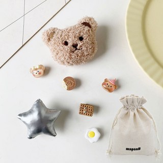 Mabsoshop 熊熊大星星鞋飾 7入 + 收納袋組合 HR083