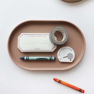 ade.l Ellipse 矽膠托盤, 磚紅色