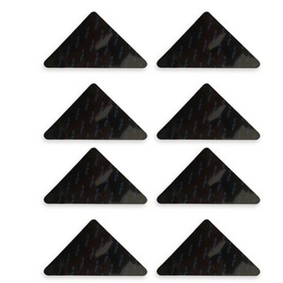 生活良品 棉被地毯防滑雙面3角凝膠墊, 黑色, 8個