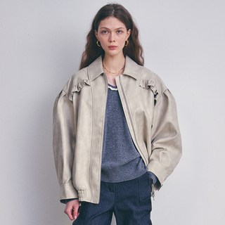 DEW E DEW E 女款豐盈感皮革夾克