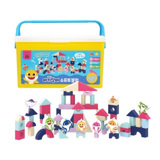 pinkfong 碰碰狐 鯊魚寶寶 EVA 軟積木 40p + 角色積木 8p, 隨機出貨