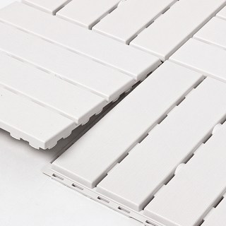 OLIVING 組裝地板 室內裝潢拼接地板, 奶油白, 18個