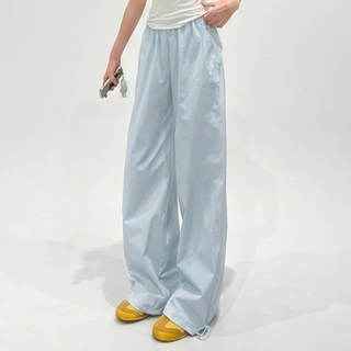 파라다이소 여성용 쿨링 하이웨스트 일자 밴딩 트레이닝 팬츠