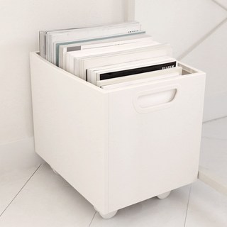 히키스 오픈 이동식 책꽂이 1단, 화이트