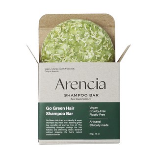 Arencia 洗髮皂 Go Green Hair 無矽靈 無防腐劑, 80g, 1個